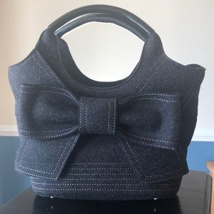 Kate Spade Small Grey Felt Purse with Dustbag